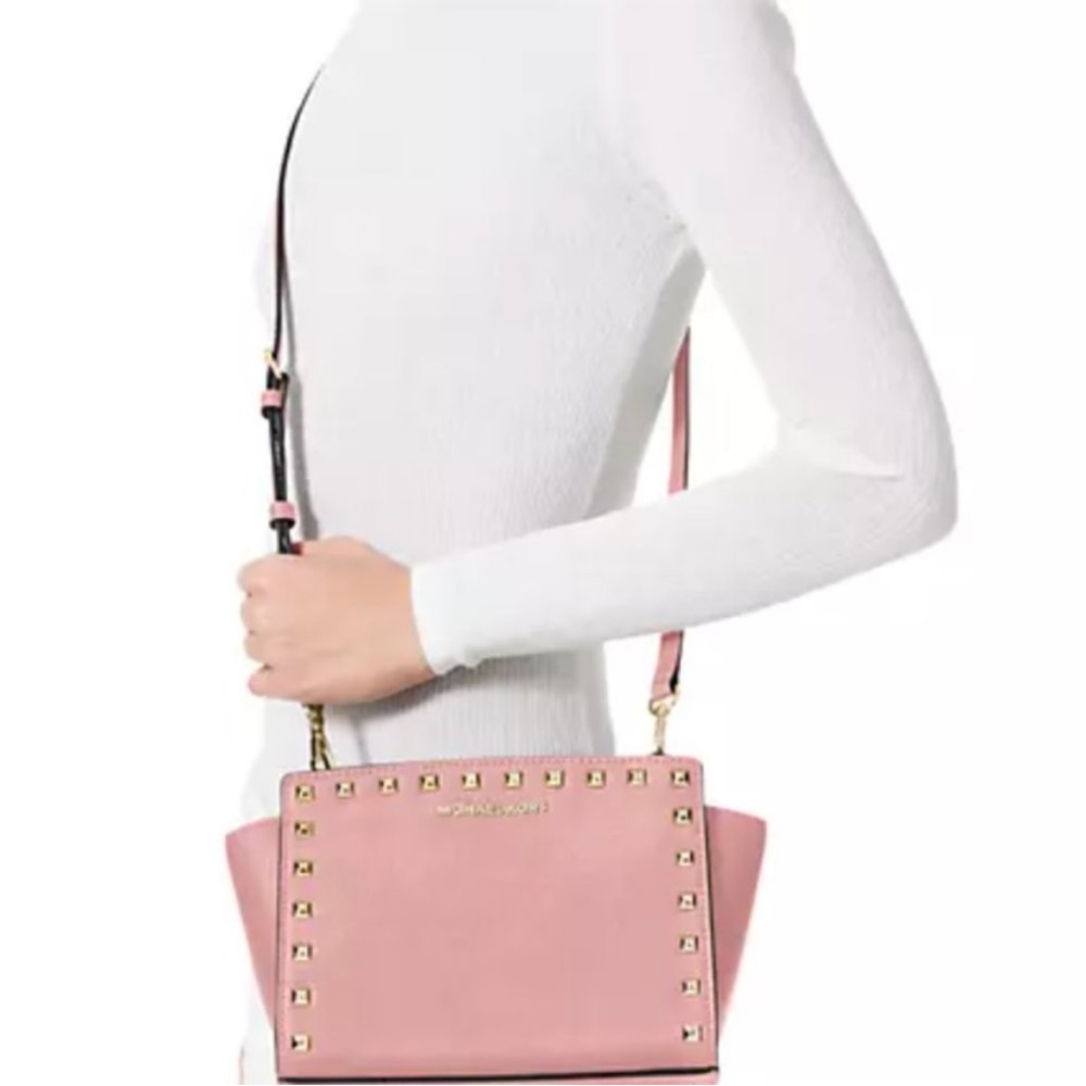 MICHAEL KORS LEATHER Selma crossbody pink - Picture 2 of 10
